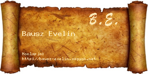 Bausz Evelin névjegykártya